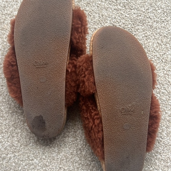 Chloe Shearling Sandal 38 - Picture 2 of 3